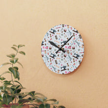 Sewing Elements White Acrylic Wall Clock
