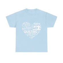 Quilting Word Cloud Unisex Heavy Cotton Tee