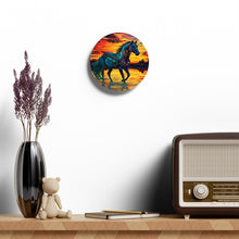 Colorful Modern Horse Acrylic Wall Clock