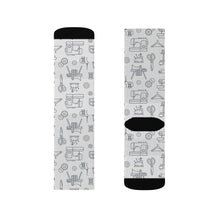 Outlined Sewing Elements Socks