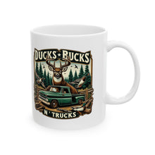 Ducks, Bucks, N' Trucks Ceramic Mug, (11oz, 15oz)