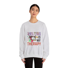 Floral Quilting is My Therapy Unisex Heavy Blend™ Crewneck Sweatshirt