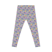 Packed Watercolor Buttons Casual Leggings