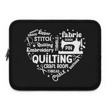 Quilting Word Cloud Laptop Sleeve