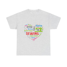 Colorful Sewing Word Cloud Unisex Heavy Cotton Tee