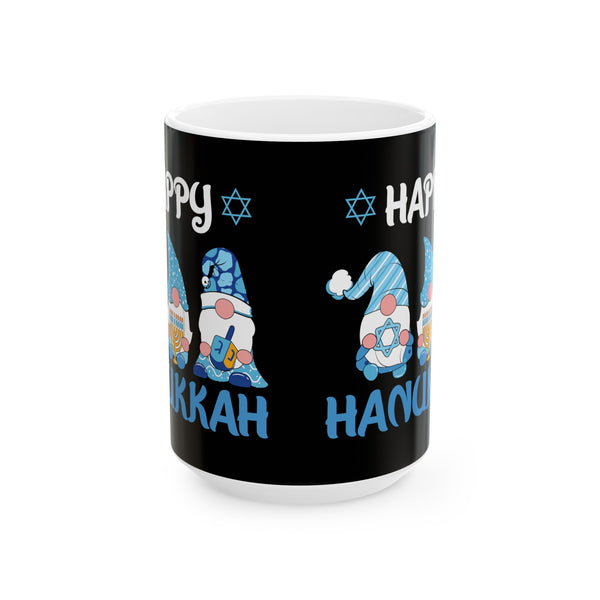 Happy Hanukkah Gnomes Ceramic Mug, (11oz, 15oz)