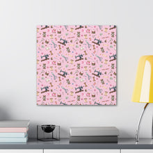 Sewing Elements Pink - Canvas Gallery Wraps