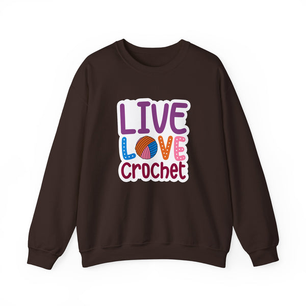 Live Love Crochet Unisex Heavy Blend™ Crewneck Sweatshirt