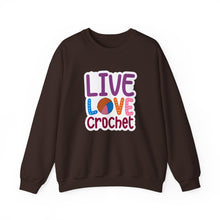 Live Love Crochet Unisex Heavy Blend™ Crewneck Sweatshirt