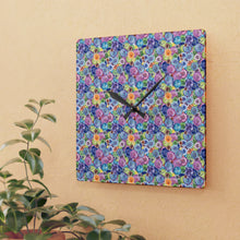 Packed Watercolor Buttons Acrylic Wall Clock