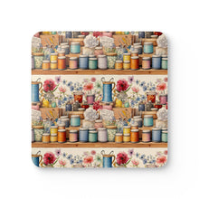 Watercolor Sewing Supplies 2 Corkwood Coaster Set