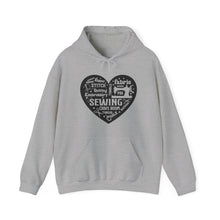 Black Sewing Word Cloud Unisex Heavy Blend™ Hooded Sweatshirt