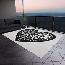 Black Sewing Word Cloud Outdoor Rug