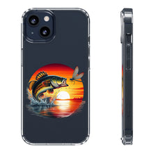 Bass Fish Over Sunset - Clear Cases