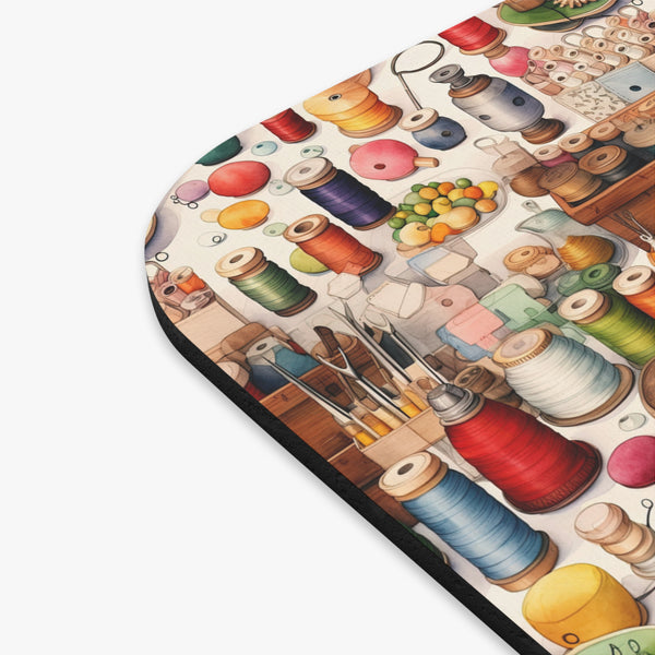 Watercolor Sewing Supplies 11 Mouse Pad (Rectangle)