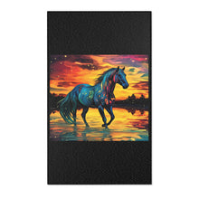 Colorful Modern Horse Area Rugs - White