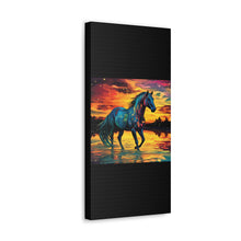 Colorful Modern Horse - Canvas Gallery Wraps - Black