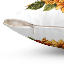 Vintage Floral Sewing Machine Spun Polyester Square Pillow