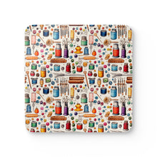 Watercolor Sewing Supplies 1 Corkwood Coaster Set