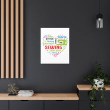 Colorful Sewing Word Cloud - Canvas Gallery Wraps