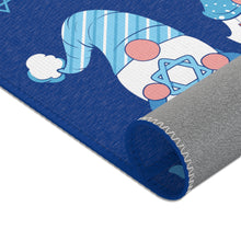 Happy Hanukkah Gnomes Area Rugs - Blue