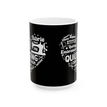 Quilting Word Cloud Ceramic Mug, (11oz, 15oz)