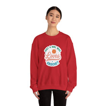 Just A Girl Crochet Unisex Heavy Blend™ Crewneck Sweatshirt