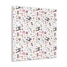 Sewing Elements White - Canvas Gallery Wraps