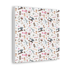 Sewing Elements White - Canvas Gallery Wraps