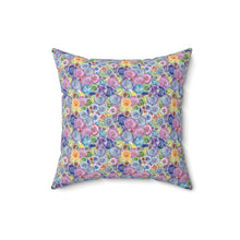 Packed Watercolor Buttons Spun Polyester Square Pillow