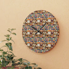 Watercolor Sewing Supplies 6 Acrylic Wall Clock