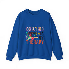 Floral Quilting is My Therapy Unisex Heavy Blend™ Crewneck Sweatshirt
