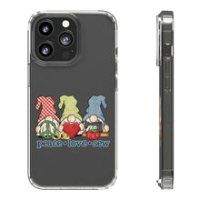 Peace, Love, Sew Gnomes - Clear Cases