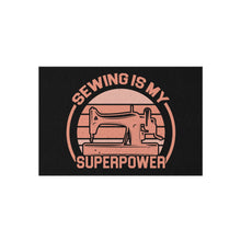 Sewing Is My Superpower Outdoor Rug - Black