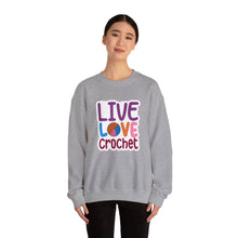 Live Love Crochet Unisex Heavy Blend™ Crewneck Sweatshirt