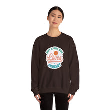 Just A Girl Crochet Unisex Heavy Blend™ Crewneck Sweatshirt