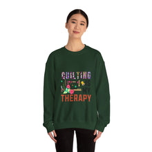 Floral Quilting is My Therapy Unisex Heavy Blend™ Crewneck Sweatshirt