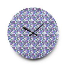 Floral Collage Pattern 2 Acrylic Wall Clock