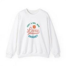 Just A Girl Crochet Unisex Heavy Blend™ Crewneck Sweatshirt