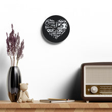 Quilting Word Cloud Acrylic Wall Clock
