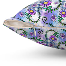 Floral Collage Pattern 2 Spun Polyester Square Pillow