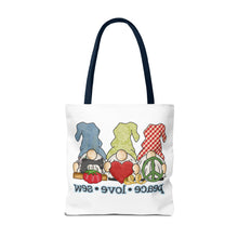 Peace, Love, Sew Gnomes Tote Bag