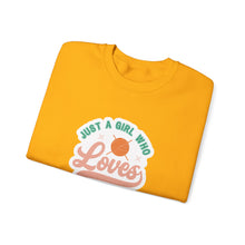 Just A Girl Crochet Unisex Heavy Blend™ Crewneck Sweatshirt