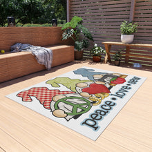 Peace, Love, Sew Gnomes Outdoor Rug