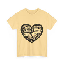 Black Sewing Word Cloud Unisex Heavy Cotton Tee