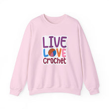 Live Love Crochet Unisex Heavy Blend™ Crewneck Sweatshirt