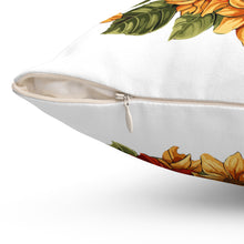 Vintage Floral Sewing Machine Spun Polyester Square Pillow