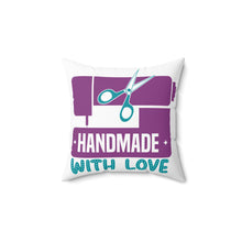 Handmade with Love Spun Polyester Square Pillow