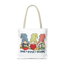 Peace, Love, Sew Gnomes Tote Bag