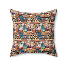 Watercolor Sewing Supplies 3 Spun Polyester Square Pillow
